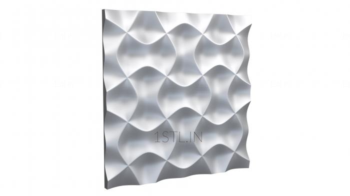 Geometrical panel (PGM_0129) 3D model for CNC machine